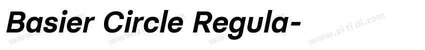 Basier Circle Regula字体转换